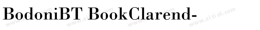 BodoniBT BookClarend字体转换